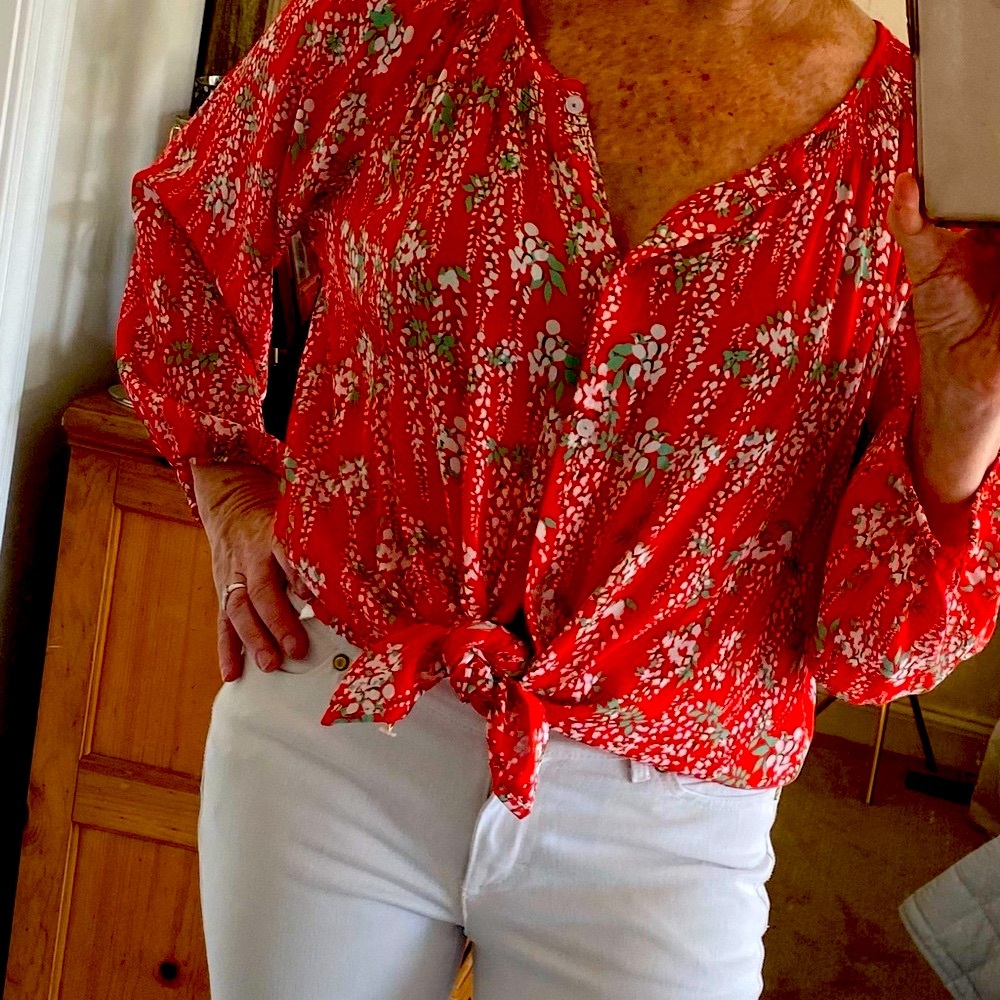 Tyler Boe beautiful blouse!